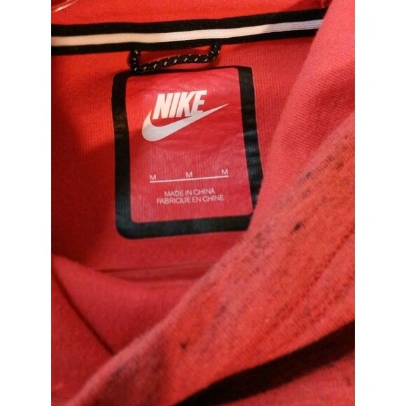Nike Funnel Neck Hoodie M Rust Red Heather Pullover Athleisure EUC - Picture 6 of 8